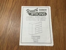 Chifferobe Guide Instruction Booklet Pamphlet Youth by Cosco