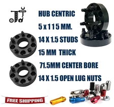 4PC 15MM THICK 5X115MM 71.5 HUBCENTRIC SPACER [FITS: CHRYSLER]