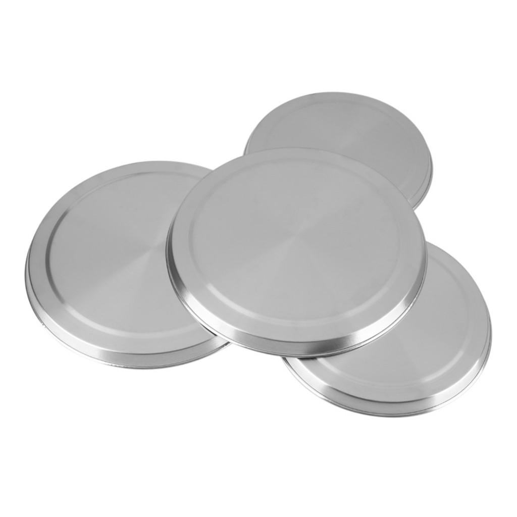 Herdabdeckungen Edelstahl Set - 4-teilig, Silber | Zusätzliche Arbeitsfläche & Schutz