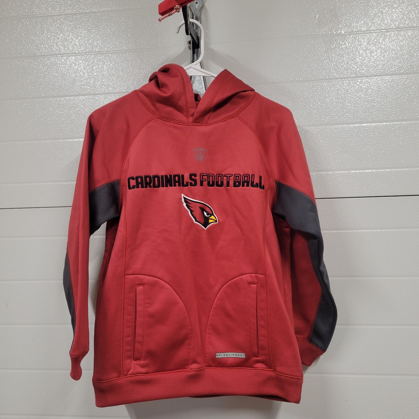 Youth Arizona Cardinals Cardinal Static Performance Pullover Hoodie M (10-12)