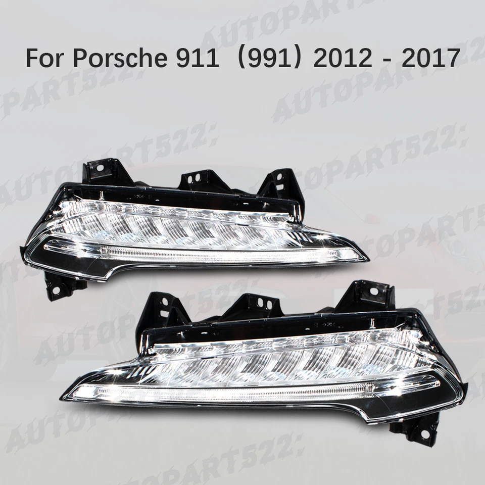 Par de luces antiniebla para Porsche 911/991 2012-2016 izquierda/derecha LED DRL conjunto de luces Foto 2 de 4