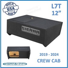 2019-2024 Gmc Sierra Crew Cab 12" Single Sub Box Subwoofer Enclosure Solo Baric
