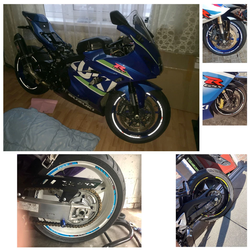 For 1978-2022 Ducati 500 SuperSport Motos Wheel Rim Reflective Decal Sticker Foto 4 de 4