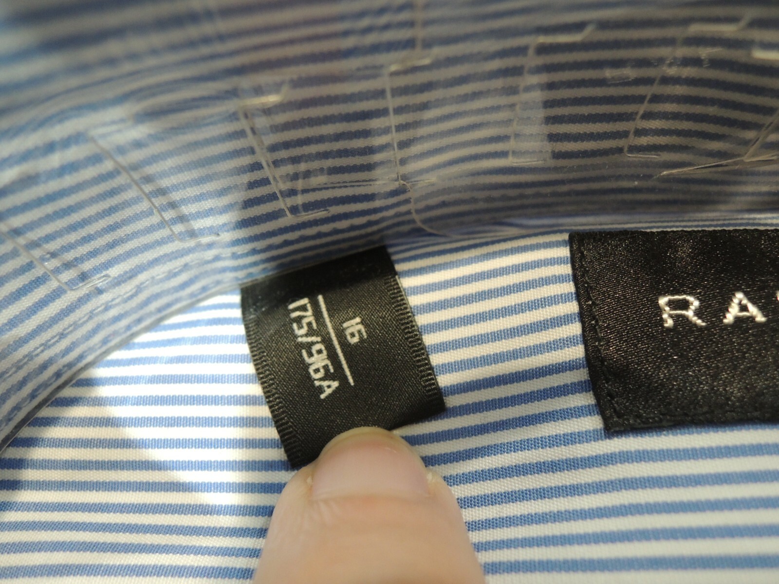 Ralph Lauren Black Label Long Sleeves Striped Polo Dress Shirt in Blue Sz16 -New image 4