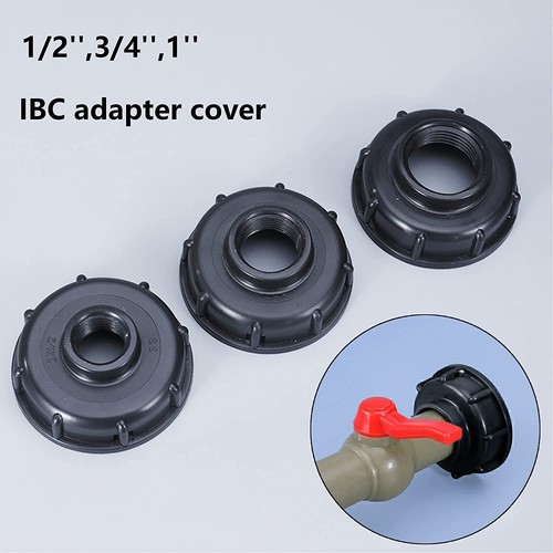IBC Container Adapter Zubehör 1/2 3/4 1 Zoll Kappe Deckel Auslaufhahn Wasserhahn - Bild 3 von 16
