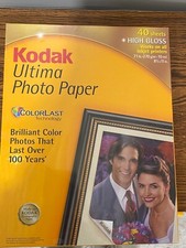 KODAK Ultima Photo Paper High Gloss 40 sheets 8.5x11 New Sealed