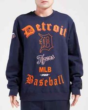 Pro Standard - NFL Detroit Tigers Old English Men's Crewneck - Navy Blue