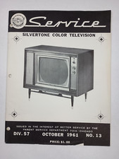 Sears Silvertone Color Television Service Manual 2180 2181 2184 2185 2186 2187