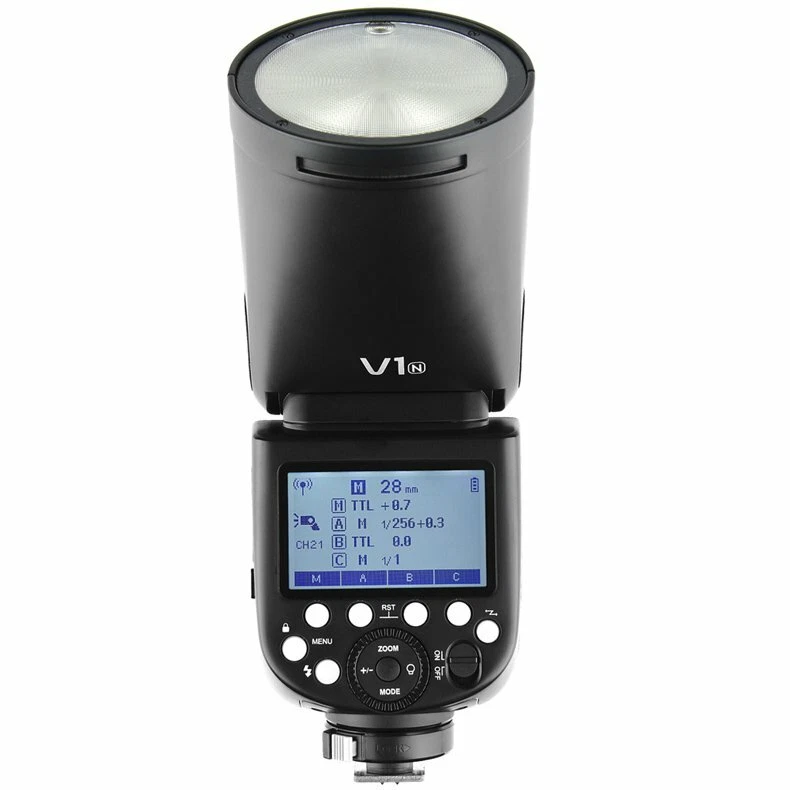 Godox V1-N Round Head TTL 1/8000s HSS Speedlite Flash For Nikon Camera AK-R1 Kit - Image 4 of 4