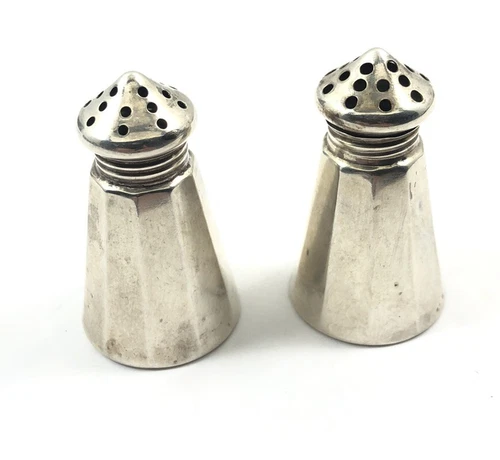 1920s Webster Co Sterling Silver Salt & Pepper Shaker Pre Reed & Barton 1761-LP