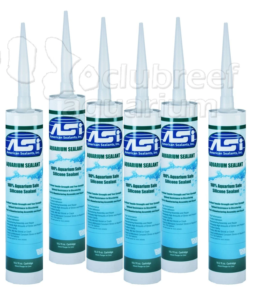 ASI 100% Silicone RTV Aquarium/Terrarium/Habitat Safe Sealant/Adhesive DIY/Repair