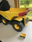 NICE PAIR!!  2006 Hasbro Tonka 19” Dump Truck Red Handle AND 2005 2” Truck
