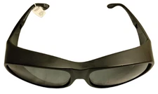 NWT Polar Optics sunglasses Polarized lenses matte Black fitovers SR#0325 FO-001