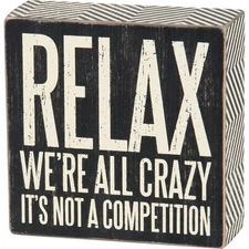 Primitives by Kathy We're All Crazy Box Sign 25172