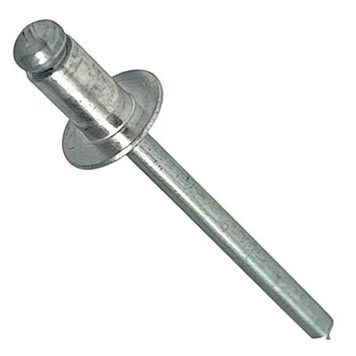 Pop Rivets 3/16" x 1/8" Aluminum Body Steel Mandrel Dome Head Blind Qty 100 - Image 1 of 3