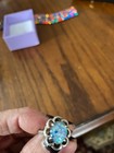 Vintage Solid Sterling & Natural Opal Ring Size 5.5- — photo 4
