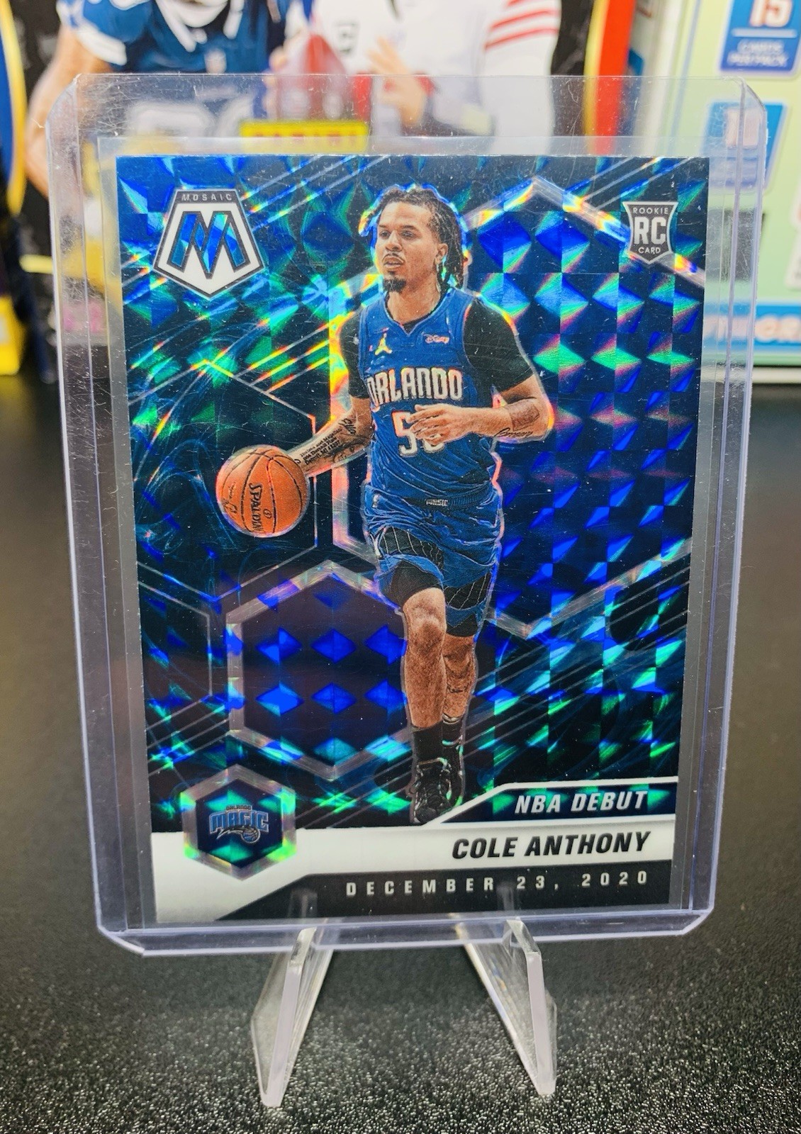 2020-21 Panini Mosaic - NBA Debut Cole Anthony #268 Genesis Mosaic Prizm (RC)