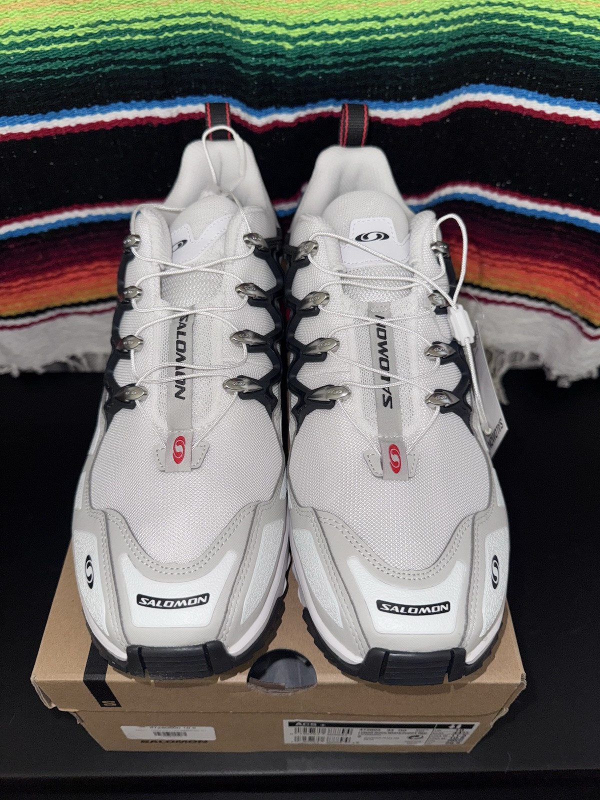 NUOVO Salomon ACS+ Plus OG Lunar Rock Poppy Red Taglia 10.5 Uomo 11.5 Donna "