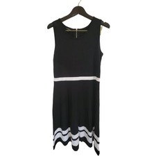 Talbot's Sweater Dress Black and White SZ M