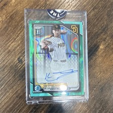 Topps 2024 Bowman Draft Kash Mayfield Aqua Lava Refractor /199 Padres