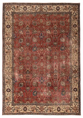 Vintage Traditional Hand-Knotted Area Rug 9'2'' x 12'11'' Oriental Wool Carpet