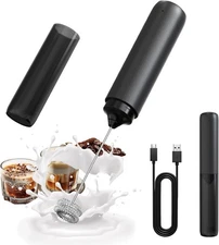 Rechargeable Milk Frother Handheld Electric Dual Whisk Coffee Foam Maker Latte M
