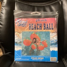 Inflatable Jumbo Strand Neon 48" Beach Ball New In Package