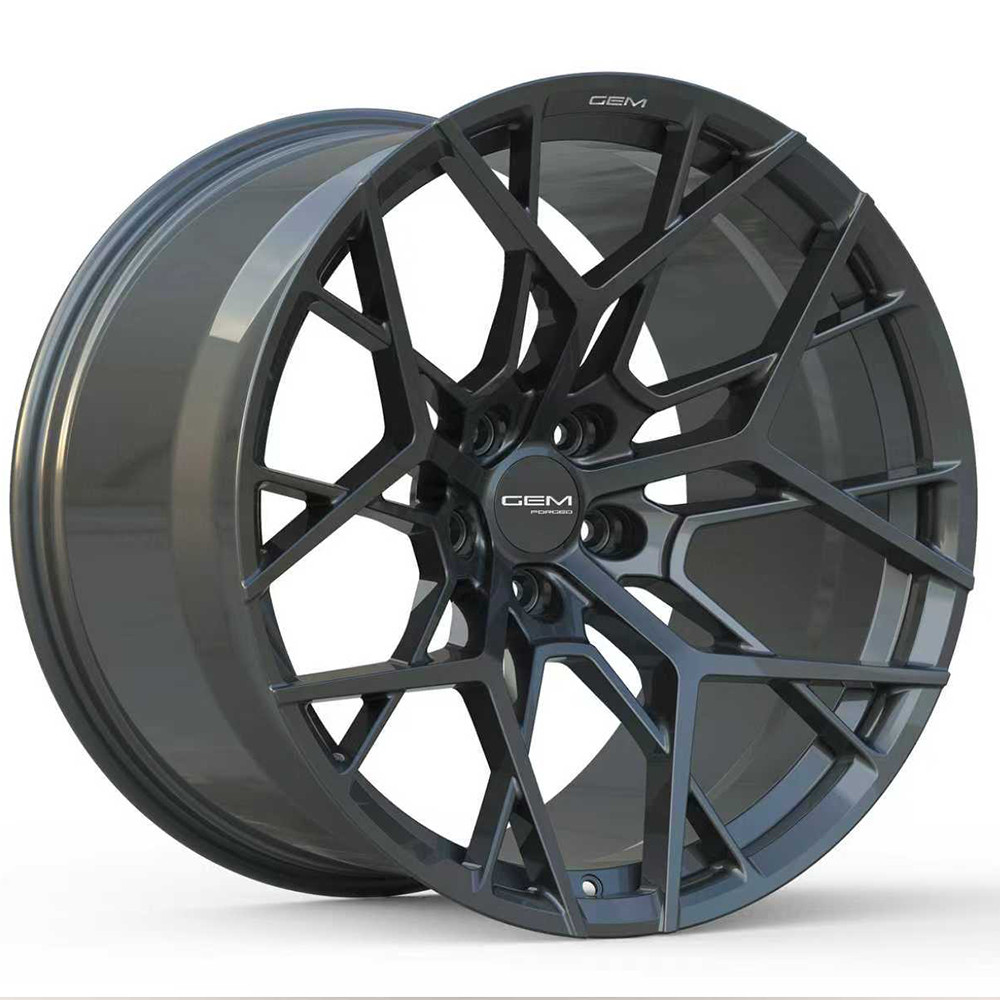 20" 21" GEM Forged GZR Style ZR1 Gloss Gunmetal Wheels for Lamborghini Huracan