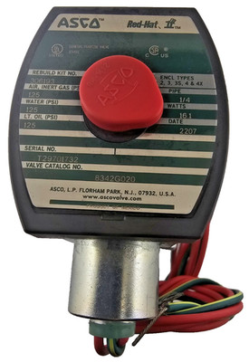 ASCO 8342G020 RedHat II Dual Solenoid Valve 1/4'' 4-Way 120VAC 1-125PSI