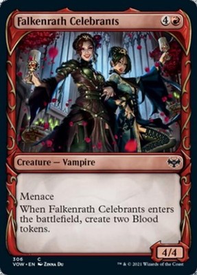 Falkenrath Celebrants (Showcase) - VOW MTG - Light Play