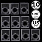 10 Pack 1.26 Inch 32 mm Ring Slab Coin Snap Holders For US Gold Eagle Buffalo