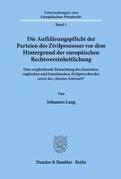 Die AufkläRungspflicht Der Parteien Des Zivilprozesses Vor Dem Hintergrund...