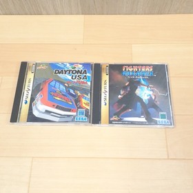 Sega Saturn Japanese white console in box with controller & 5 games tested