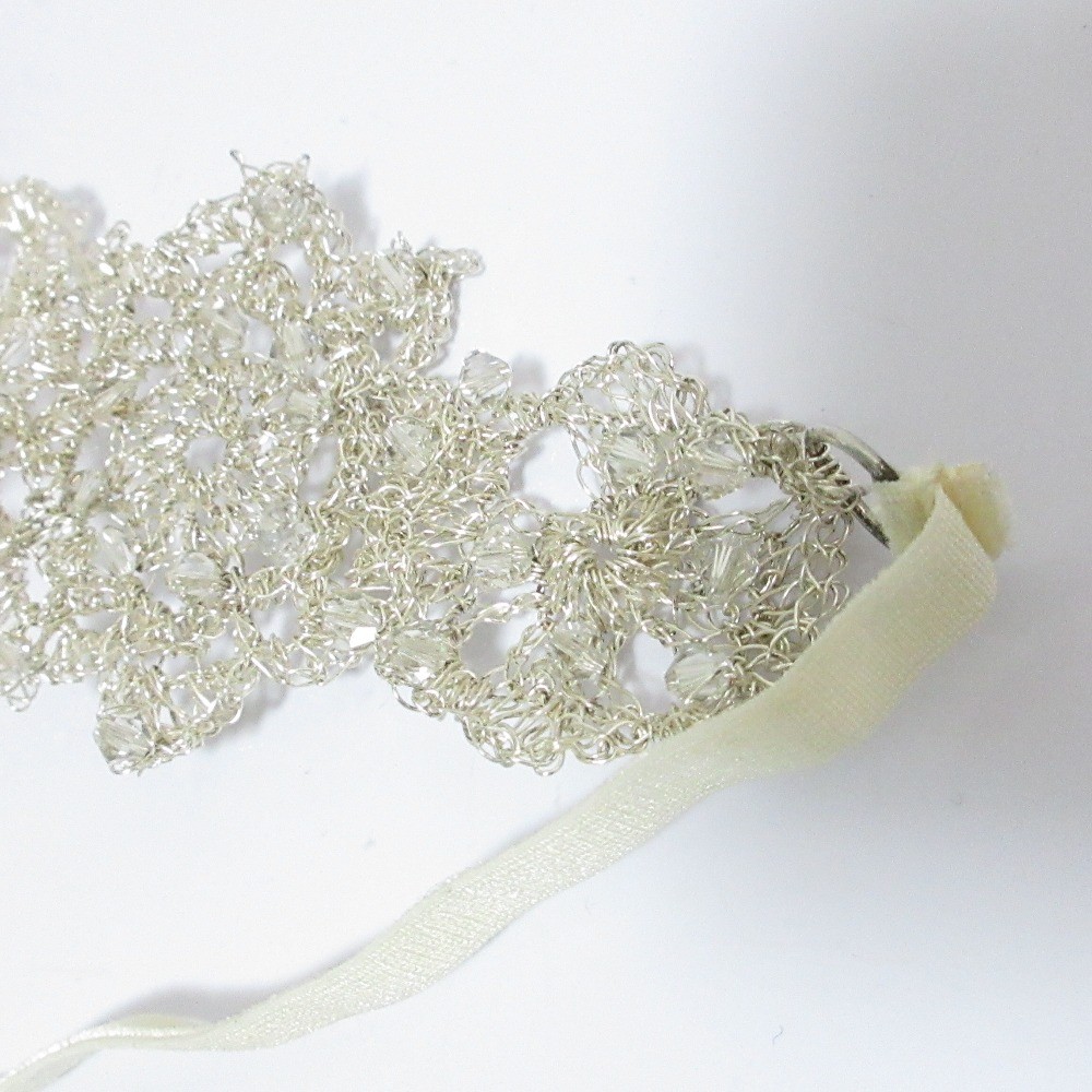 Colette Malouf Wire Flower Headband (Silver) Women USED | eBay