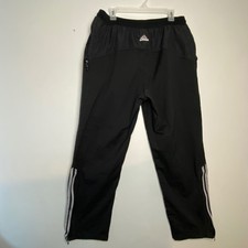 Y2K Adidas Men's Black Track Pants Brand with Three Stripes Athletic XL