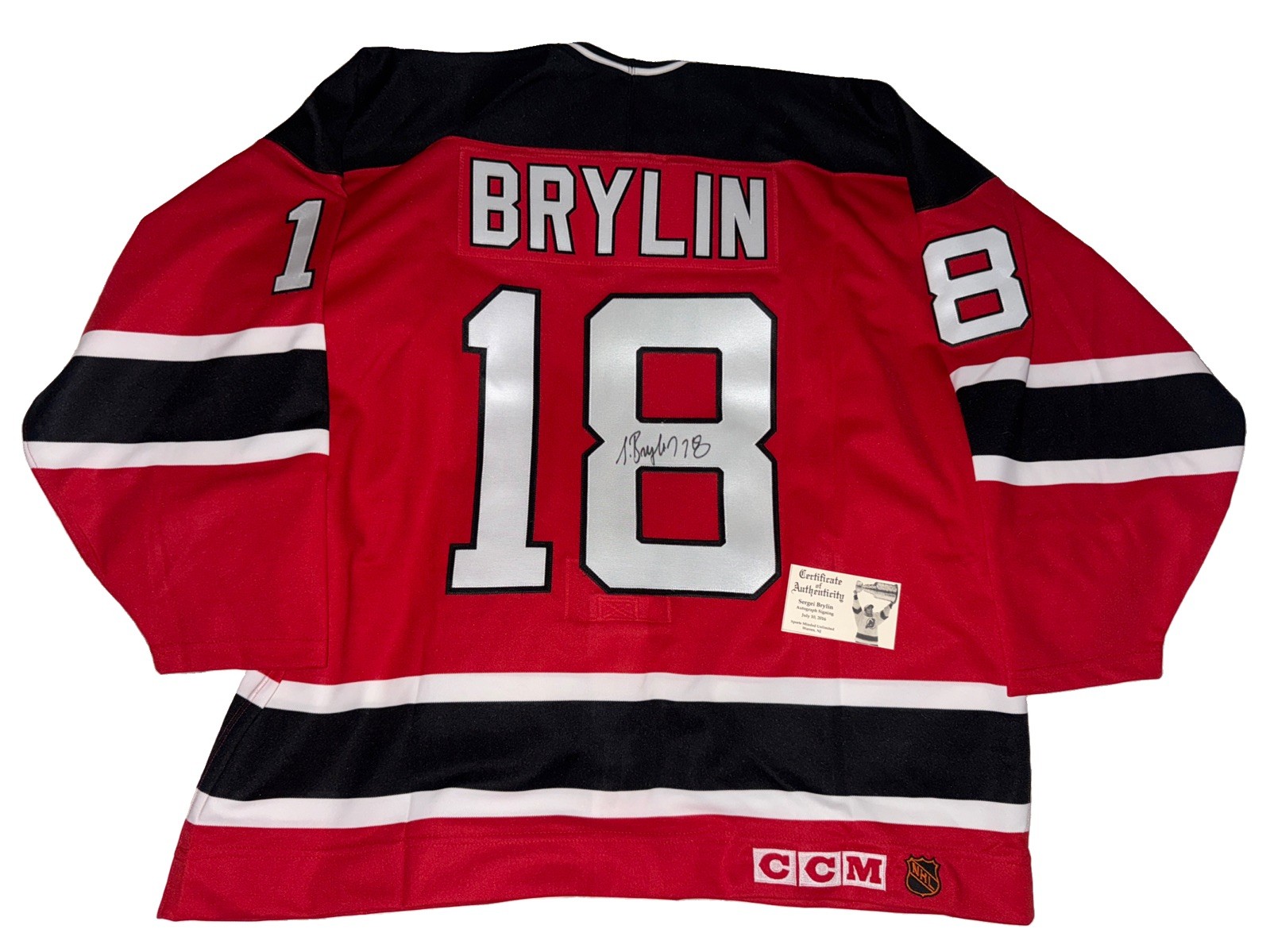 Sergei Brylin Autographed Signed New Jersey Devils Authentic CCM Jersey Size 56