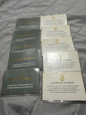 10X UHR PIERRE BONNET INTERNATIONALE GARANTIE WATCH Garantie Garantie Uhr