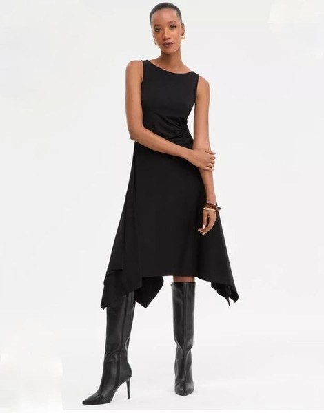 Women Joseph Ribkoff Dress Black Polyester M