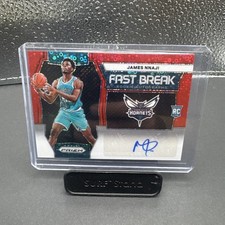2023-24 Panini Prizm Fast Break Rookie Red 12/99 James Nnaji #FBR-NNJ Auto 13lw