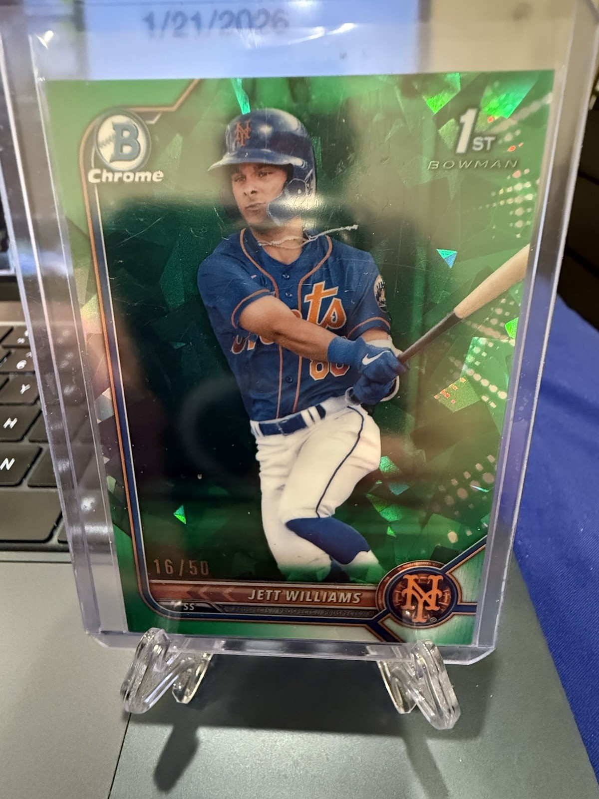 2022 Bowman Chrome Draft Sapphire Edition - Jett Williams #BDC-190 Green /50