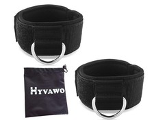 Ankle Straps Neoprene Padded Fitness Wrist Cuffs with D Ring High Strength Ex...
