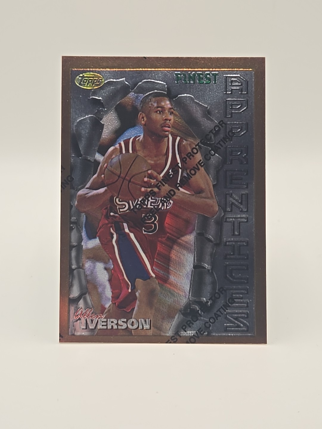 1996 Topps Finest Allen Iverson RC #69 w/ Coating Philadelphia 76ers