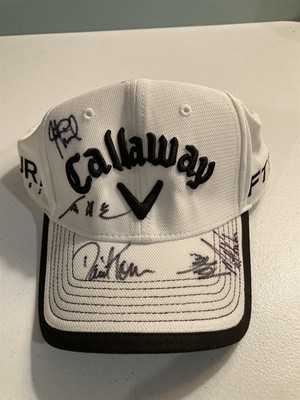 Signed Callaway golf hat, Phil Mickelson, Matt Kuchar, David Toms, Choi, others