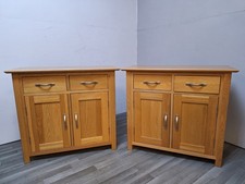 Pair Of Solid Oak Hallway Cabinet Cupboards