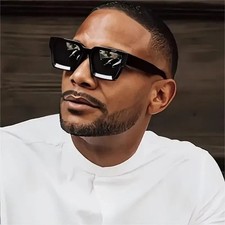 Thick Frame Square Sunglasses for Women Men Chunky Rectangle Sun Glasses Shades