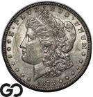 1878 7TF Morgan Silver Dollar Coin, Choice AU+ Toned Tougher Date