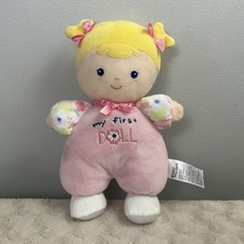 Baby Starters My First Doll Plush Stuffed Toy Pink Yellow Floral Flower A48040