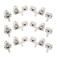 6 Sets AAA Battery Spring Contacts - Negative to Positive Stainless Steel