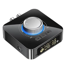 LED Bluetooth 5.0 Receiver Transmitter Wireless 3.5mm AUX to RCA HiFi Adapter