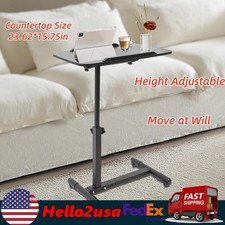 Mobile Standing Desk Rolling Laptop Table Adjustable Hospital Home Bed Table